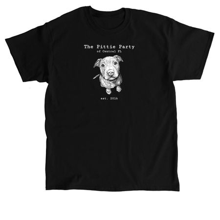 The Pittie Party Dog&nbsp;, a Black Classic Unisex Tee