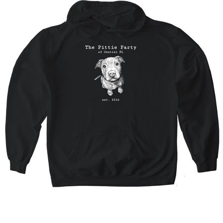 The Pittie Party Dog&nbsp;, a Black Gildan Softstyle Pullover Hoodie