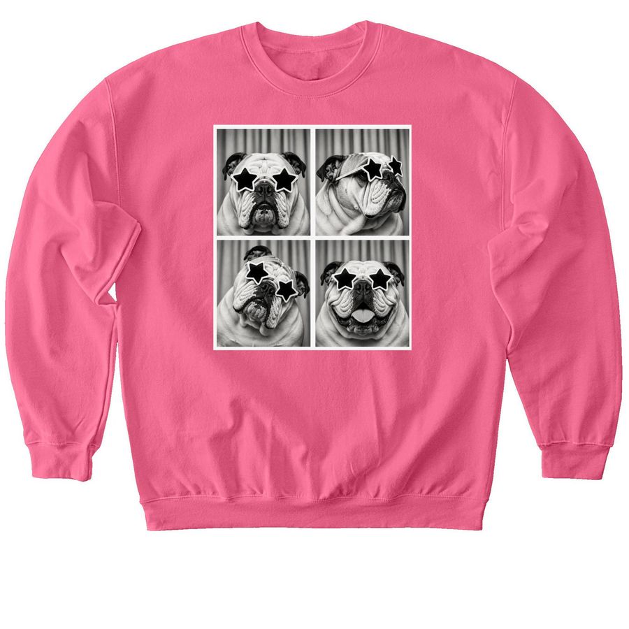 Bulldogs Photo Booth, a Pink Lemonade Softstyle Crewneck Sweatshirt