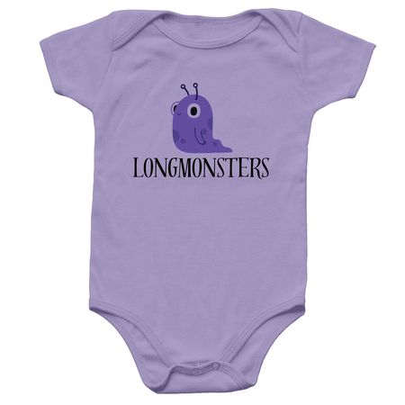 Longmonsters Onesie, a Lavender Infant Onesie