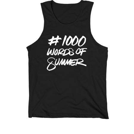#1000wordsofsummer, a Black Premium Cotton Tank