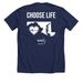 Choose Life - MD Right to Life Logo Merch, a Solid Navy Blend Premium Unisex Tee (back-view)
