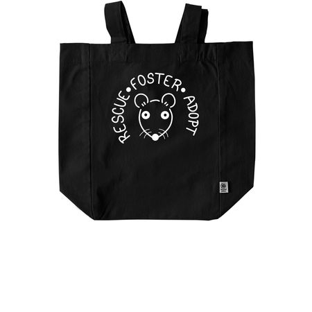 Rescue ? Foster ? Adopt Tote Bags, a Black Recycled Cotton Tote Bag