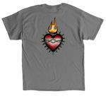 SACRED, a Charcoal Classic Unisex Tee (back-view)