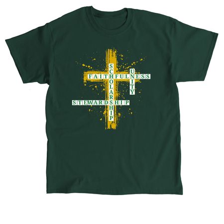 HN Crossword, a Forest Green Classic Unisex Tee