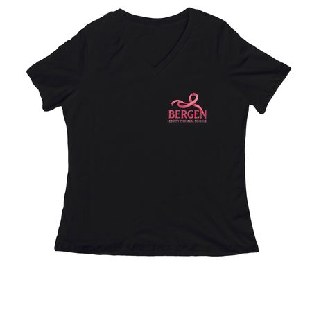 Breast Cancer Awareness 2026, a Black Women's Relaxed V-Neck Tee