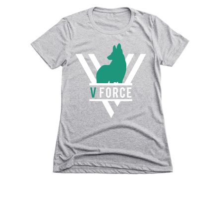 10 Commandments 2.0 V Force, a Dark Heather Grey Women's Slim Fit Tee