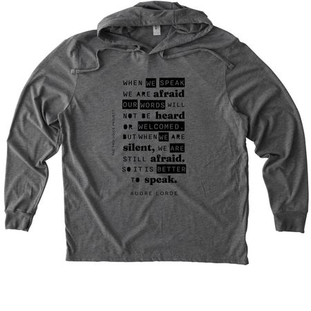 It is Better to Speak, a Aluminum Grey Allmade Eco Triblend Hoodie Tee