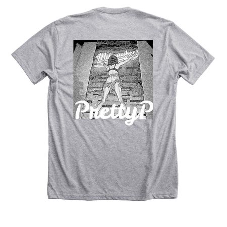 Pretty Grlz Run Da World Quotes&nbsp;, a Athletic Heather Premium Unisex Tee (back-view)