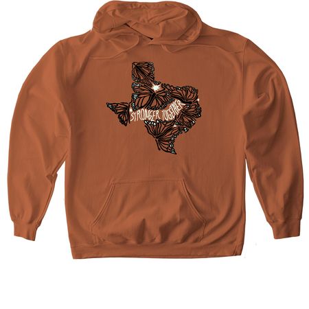 Stronger Together, a Texas Orange Softstyle Pullover Hoodie