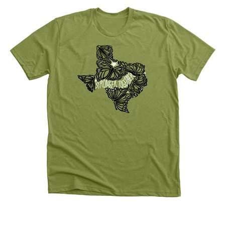 Stronger Together, a Heather Green Premium Unisex Tee