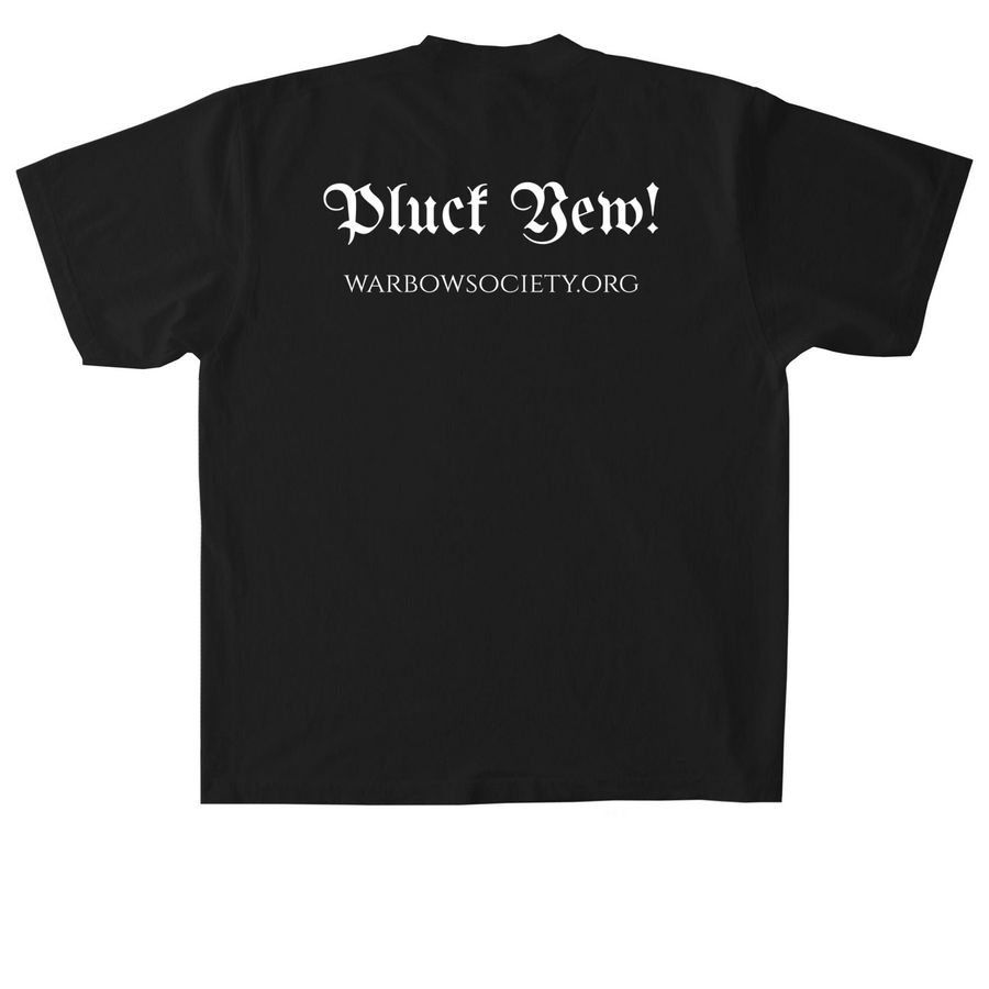 Max Heavyweight/Oversized "Pluck Yew!", a Black Heavyweight Garment Dye Tee (back-view)