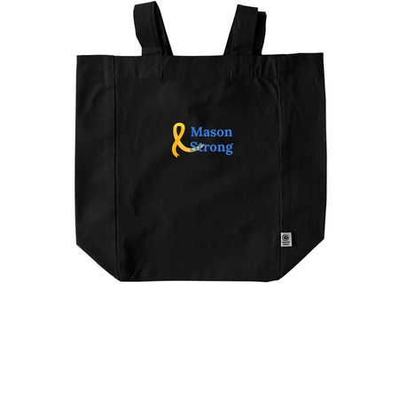 Our Little Hero Totes, a Black Recycled Cotton Tote Bag