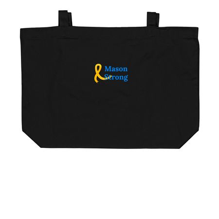 Our Little Hero Totes, a Black Large Organic Cotton Tote Bag