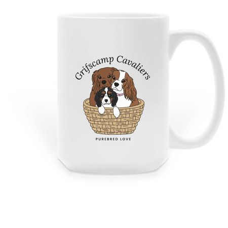 Display your support for Grifscamp Cavaliers, a White Large Coffee Mug