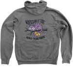 Back wonderland, a Deep Heather Zip Up Hoodie (back-view)