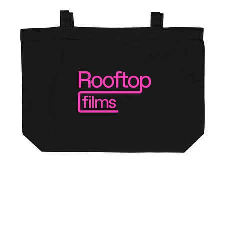 Rooftop Throughline Tote, a Black Large Organic Cotton Tote Bag