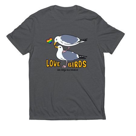 Love Birds, a Terrain Grey Allmade Eco Triblend Unisex Tee