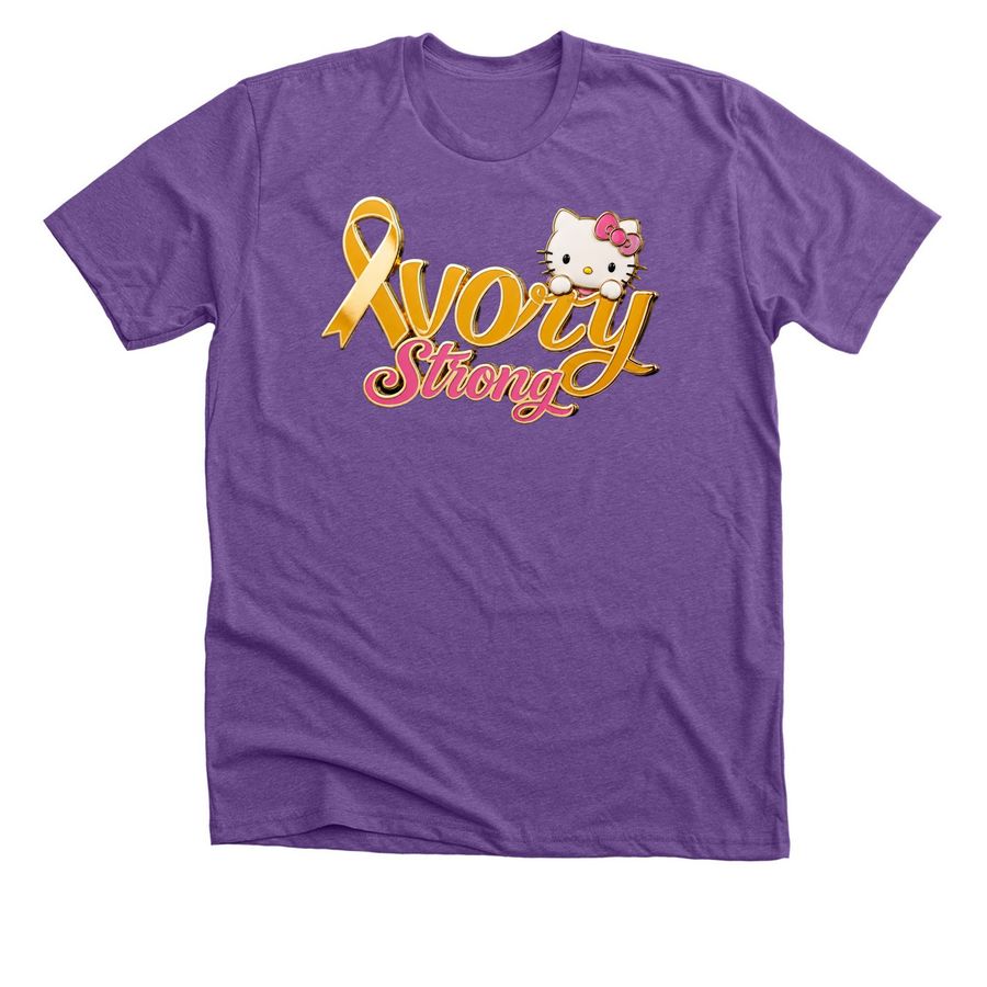 Ivory Strong - Fight Like A Girl&nbsp;, a Heather Team Purple Premium Unisex Tee