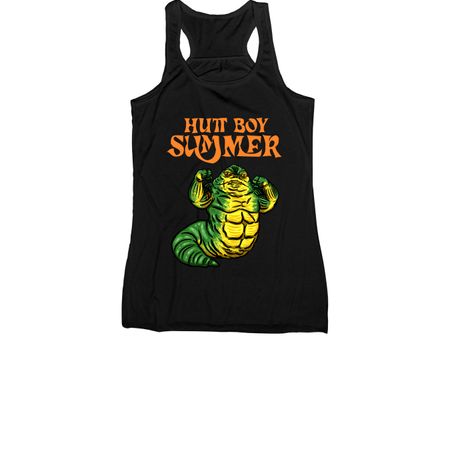Hutt Boy Summer, a Black Women's Racerback
