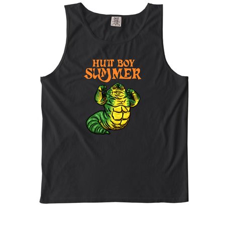 Hutt Boy Summer, a Black Comfort Colors Tank Top
