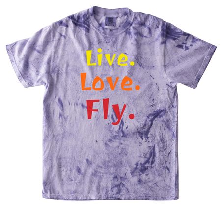 Live. Love. Fly., a Amethyst Comfort Colors Colorblast Tee
