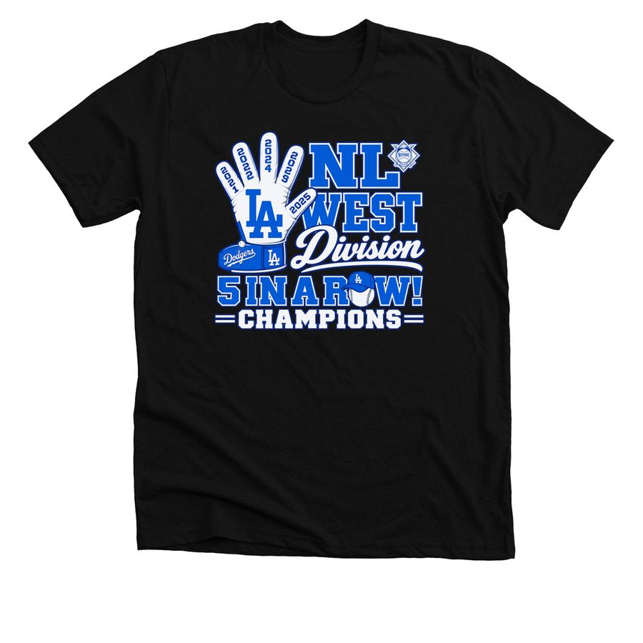 Los Angeles Dodgers National Champions Shirt, a Solid Black Blend Premium Unisex Tee