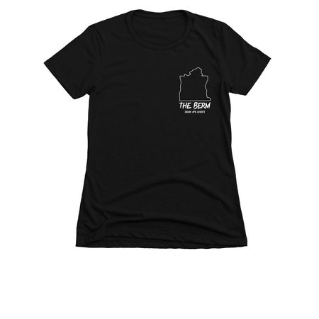 The Berm (Skunk Ape 100/50), a Black Women's Slim Fit Tee