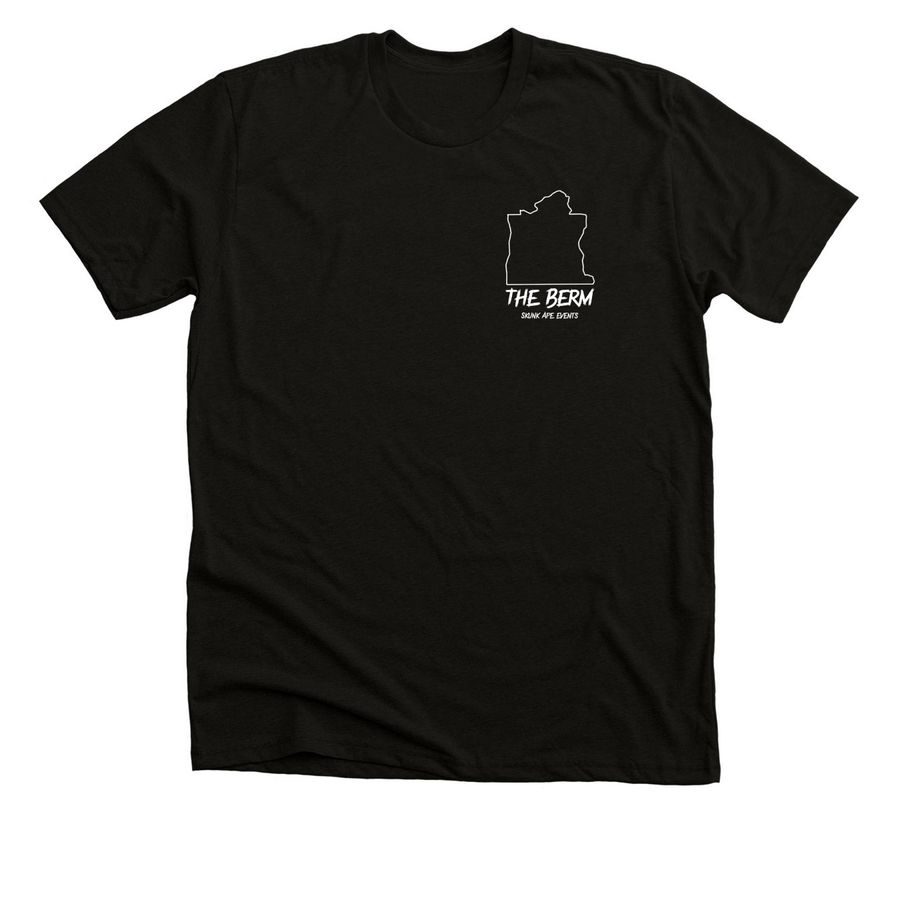 The Berm (Skunk Ape 100/50), a Solid Black Blend Premium Unisex Tee