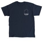 The Berm (Skunk Ape 100/50), a Navy Classic Unisex Tee (back-view)