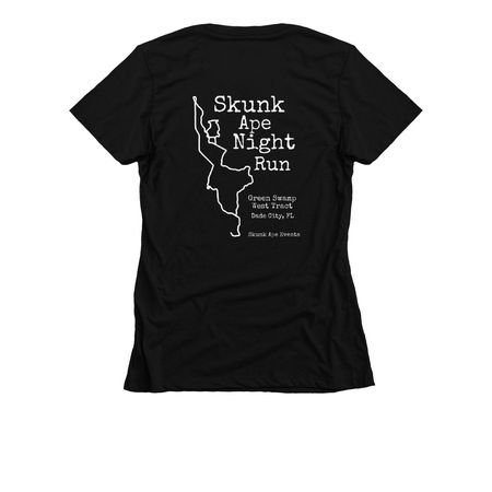 Skunk Ape Night Run, a Black Women's Slim Fit Tee