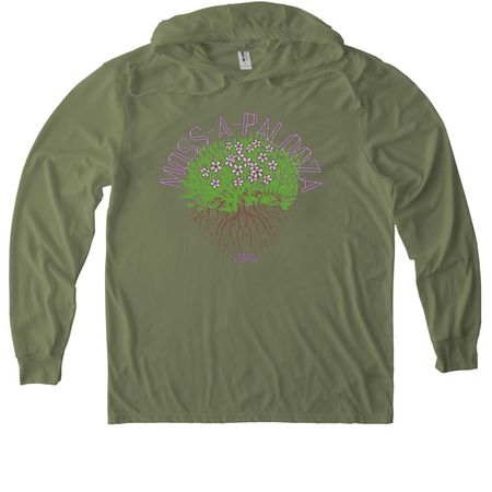 Mossapalooza youth/adult swag, a Olive You Green Allmade Eco Triblend Hoodie Tee