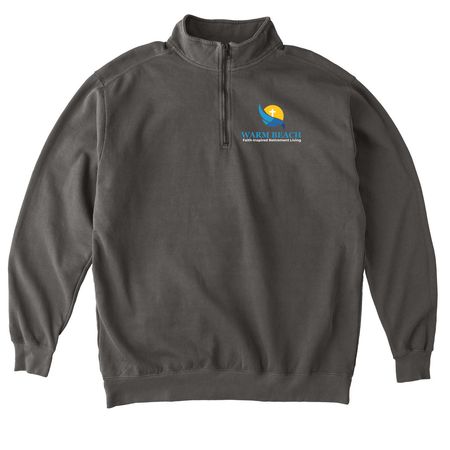 Warm Beach Classic Quarter-Zip Pullover, a Pepper Comfort Colors Quarter Zip Pullover