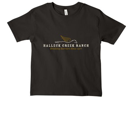Halleck Creek Ranch: Classic Logo, a Black Youth Heavyweight Tee