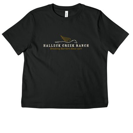 Halleck Creek Ranch: Classic Logo, a Vintage Black Women's Heavyweight Tee