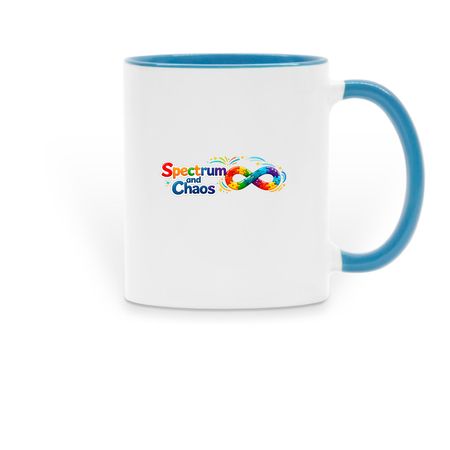 Spectrum And Chaos, a Light Blue Two-Tone Ceramic Mug