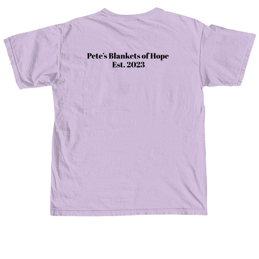 The Angel., a Orchid Comfort Colors Unisex Tee (back-view)