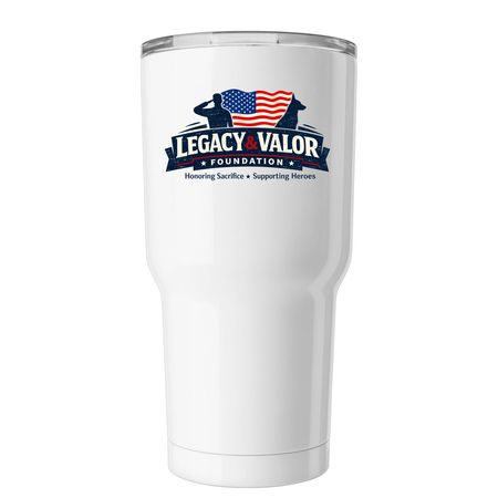L & V tumbler, a White Insulated Tumbler