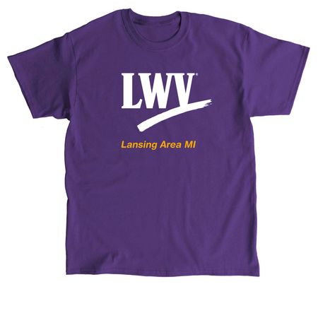 LWVLA - Empowering Voters (ballot box), a Purple Classic Unisex Tee
