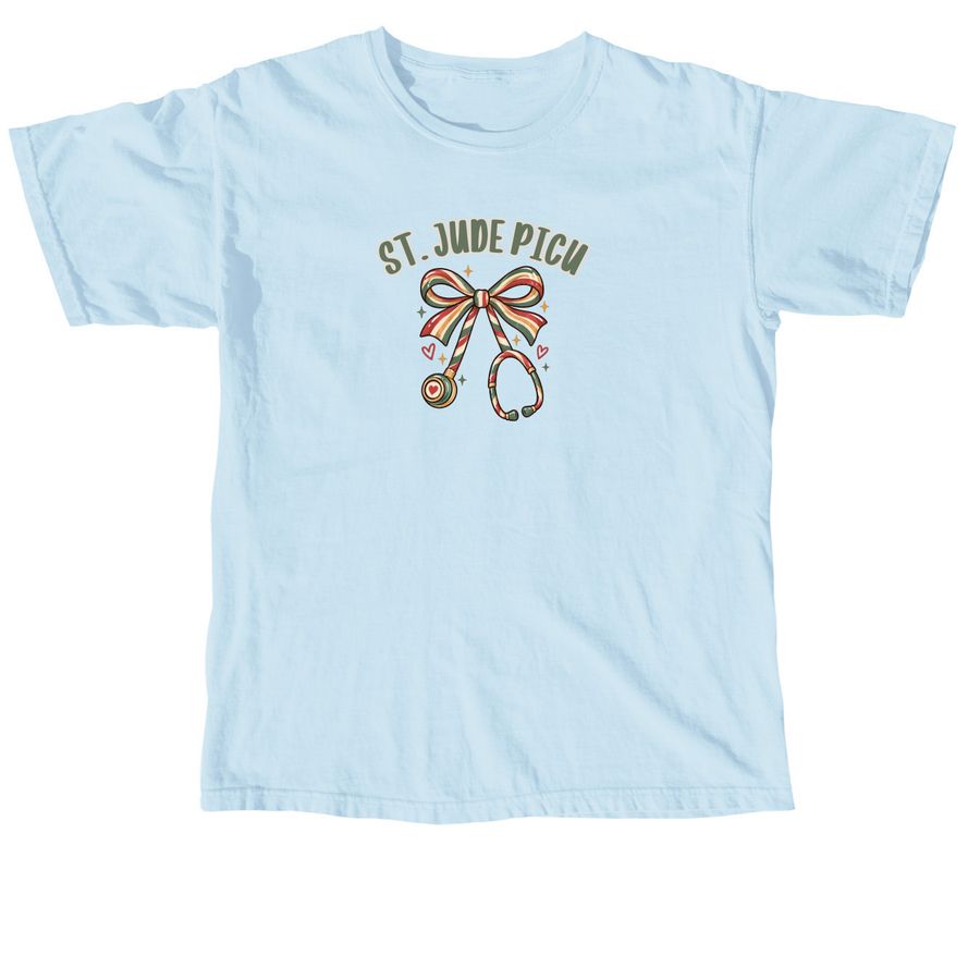 Jingle Bells Chemo Smells, a Chambray Comfort Colors Unisex Tee