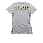 DC Motorsport Community - Pit Crew, a Dark Heather Grey Women's Slim Fit Tee (back-view)