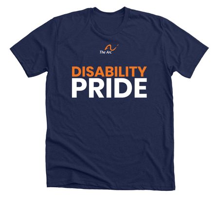 Disability Pride T-Shirt, a Solid Navy Blend Premium Unisex Tee