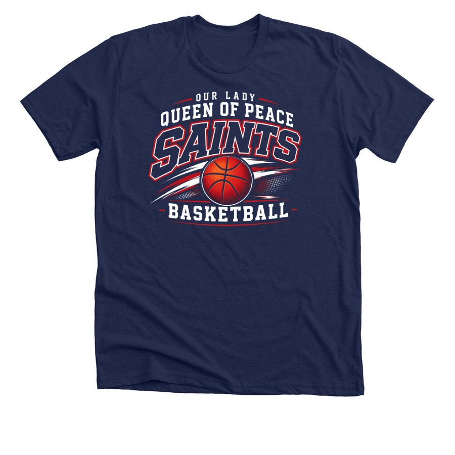 OLQP Basketball, a Solid Navy Blend Premium Unisex Tee