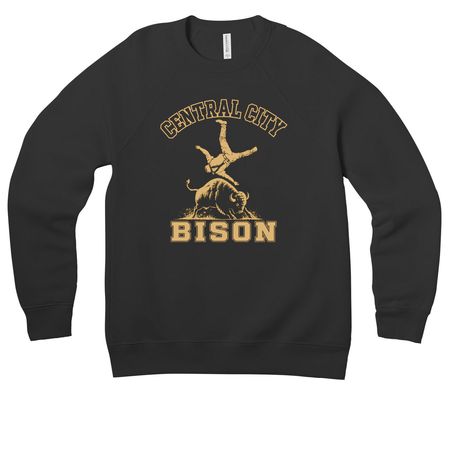 '26 Bison Dettman Limited Edition, a Black Premium Raglan Crewneck Sweatshirt