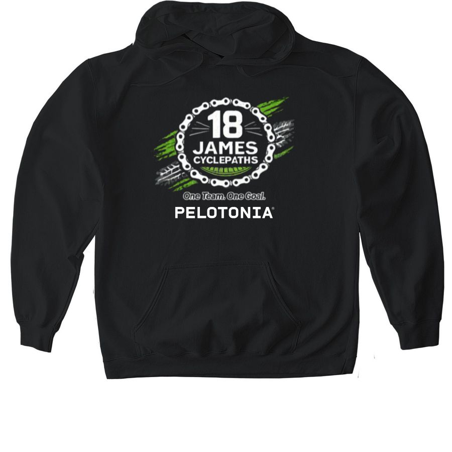 18 James Cyclepaths Pelotonia 2026, a Black Gildan Softstyle Pullover Hoodie