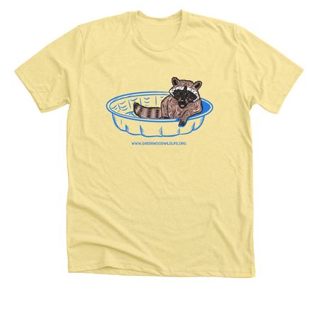Raccoon Rompin', a Heather Yellow Gold Premium Unisex Tee