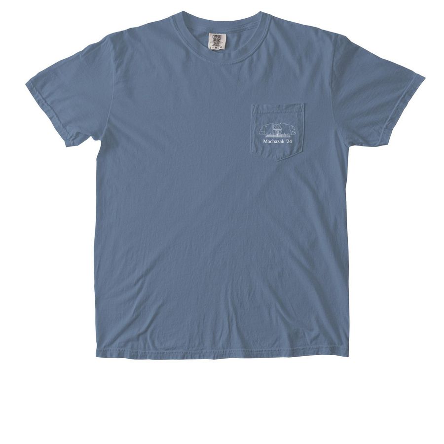 Machazak Small, a Blue Jean Comfort Colors Pocket Tee