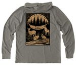 No System But The Ecosystem, a Driftwood Grey Allmade Organic Cotton Mineral Dye Hoodie Tee (back-view)