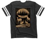 No System But The Ecosystem, a Vintage Smoke / White Football Jersey Tee (back-view)