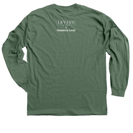 10010&nbsp;Modern, a Military Green Classic Long Sleeve Tee (back-view)
